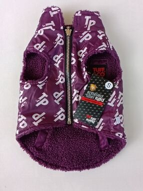 Reversible Teddy Fleece 🐶 Dog Vest - Purple Size S